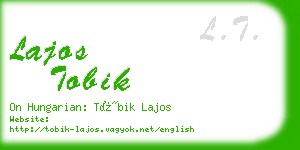 lajos tobik business card